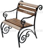 Кресло садовое "Прованс" 0,6м (шоколад с патиной, темная рейка)